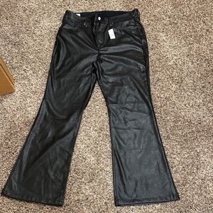 GAP Sleek Black Leather Pants